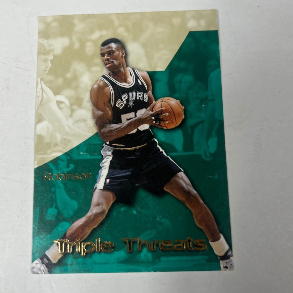 David Robinson 1996 SkyBox Premium T16 Triple Threats San Antonio Spurs Card‎